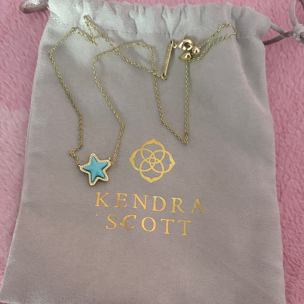 Kendra Scott Gold Necklace with Turquoise Star Pendant
